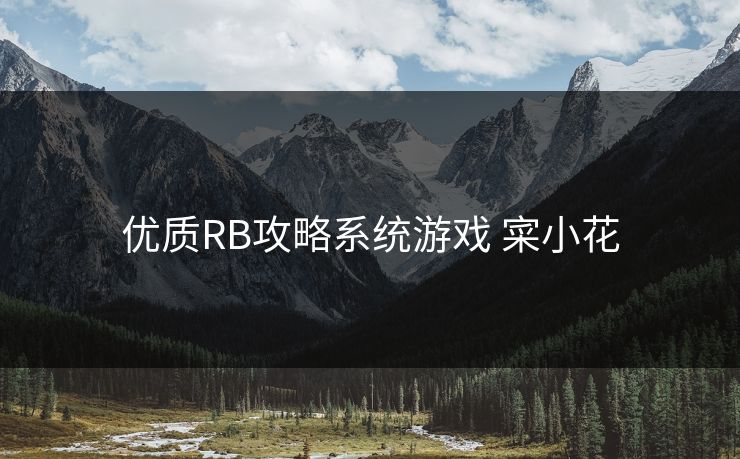 优质RB攻略系统游戏 寀小花